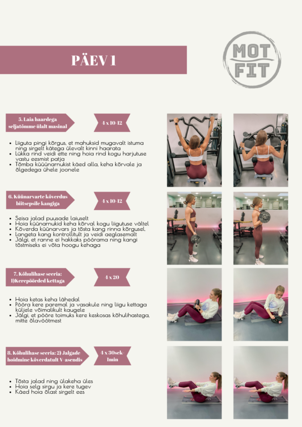 MotFit jõusaalikava algajatele - Image 3